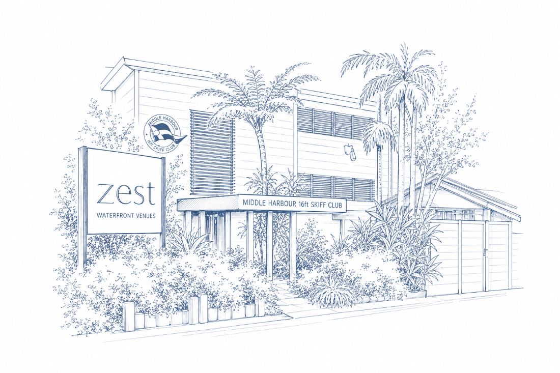 Zest Waterfront reception sketch
